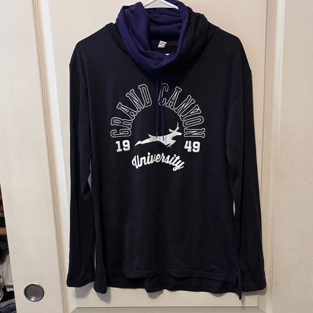 Under Armour GCU Dark Gray Pullover Hoodie with Purple Cowl